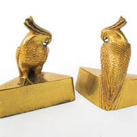 Set of 2 JP Jennings Brass Parrot Art Deco Bookends