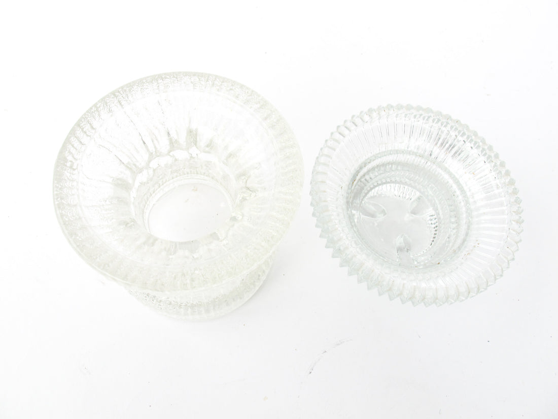 Glass Candle Holders - 2 Available & Sold Separately