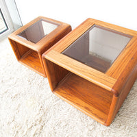 Bent Oak Wood 1970's/ 1980's End Table - Two Sizes Available and Sold Individually