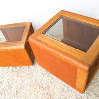 Bent Oak Wood 1970's/ 1980's End Table - Two Sizes Available and Sold Individually