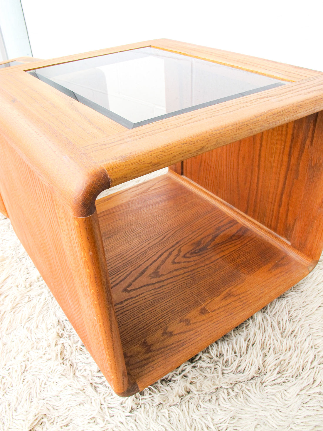 Bent Oak Wood 1970's/ 1980's End Table - Two Sizes Available and Sold Individually