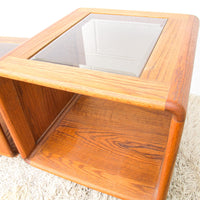 Bent Oak Wood 1970's/ 1980's End Table - Two Sizes Available and Sold Individually