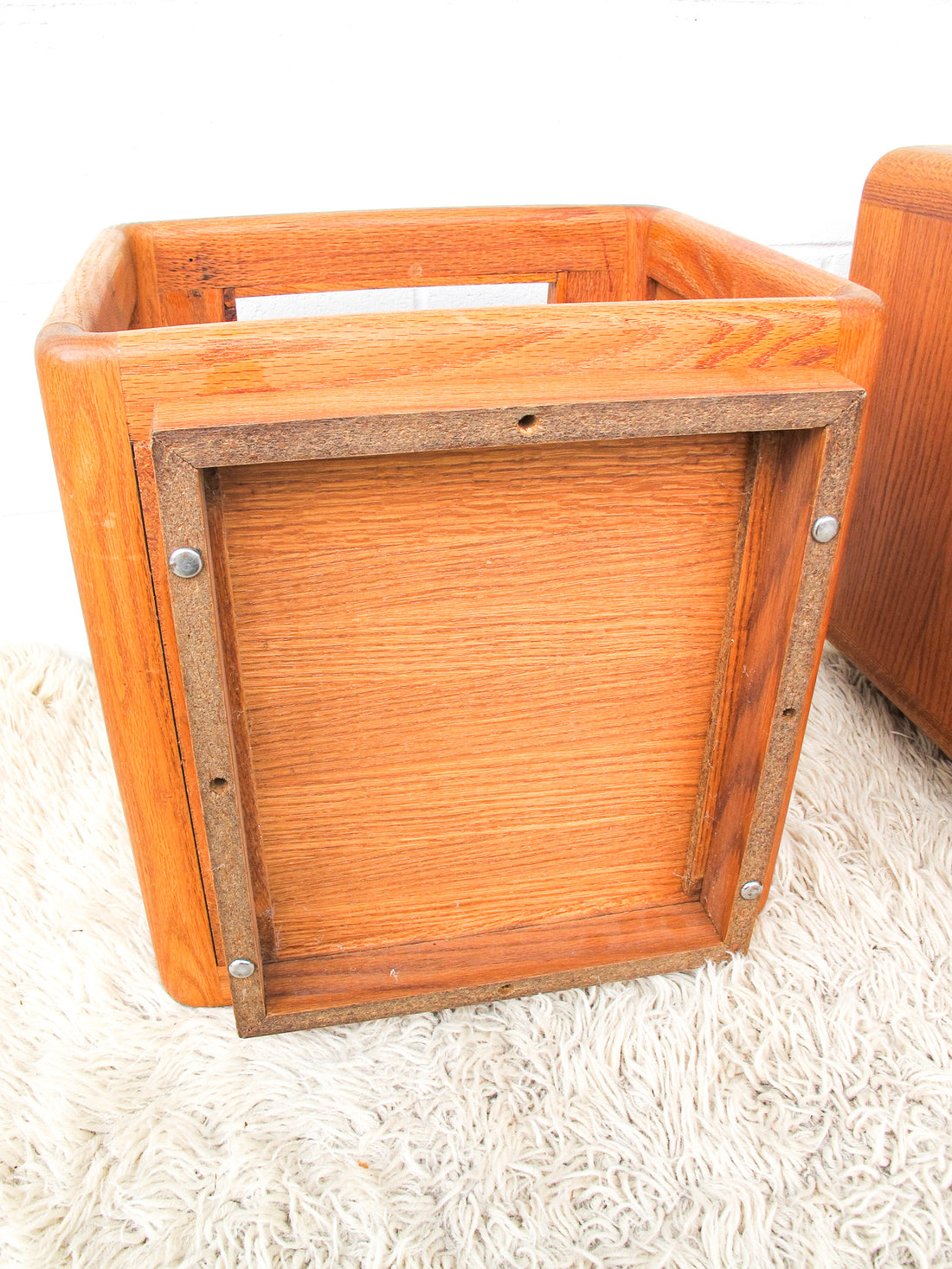 Bent Oak Wood 1970's/ 1980's End Table - Two Sizes Available and Sold Individually