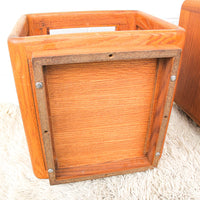 Bent Oak Wood 1970's/ 1980's End Table - Two Sizes Available and Sold Individually