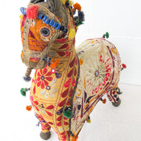 Large Indian Rajhastani Fabric Horse