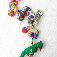 Indian Beaded Hanging Animal Mobile with Bell