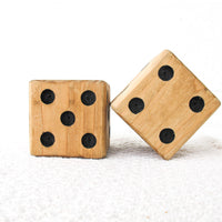 Pair of Large Wooden Vintage Dice