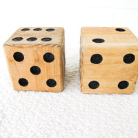 Pair of Large Wooden Vintage Dice