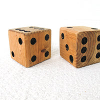 Pair of Large Wooden Vintage Dice