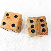 Pair of Large Wooden Vintage Dice