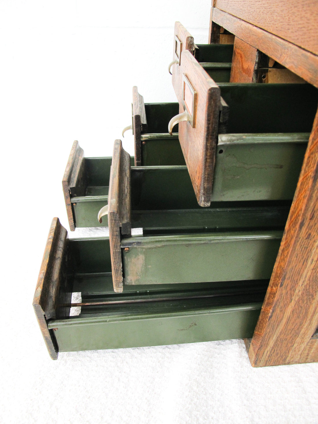 Wood File Card Cabinet with 6 Drawers