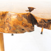 Midcentury Wood Slab Coffee Table