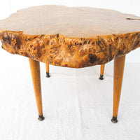 Midcentury Wood Slab Coffee Table
