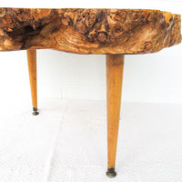 Midcentury Wood Slab Coffee Table