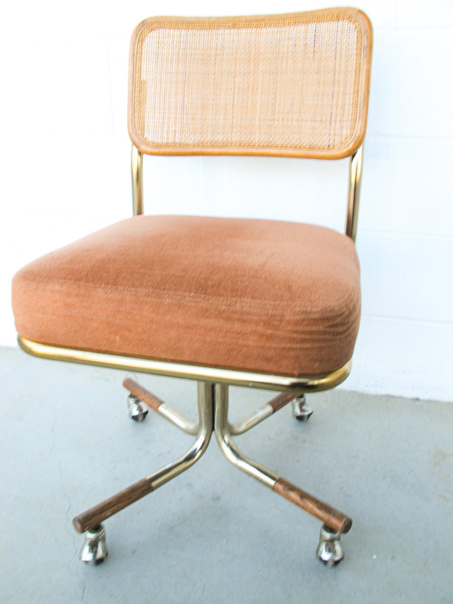 Vintage Marcel Breuer Style Rolling Cushioned Office Chairs -  (SOLD SEPARATELY)