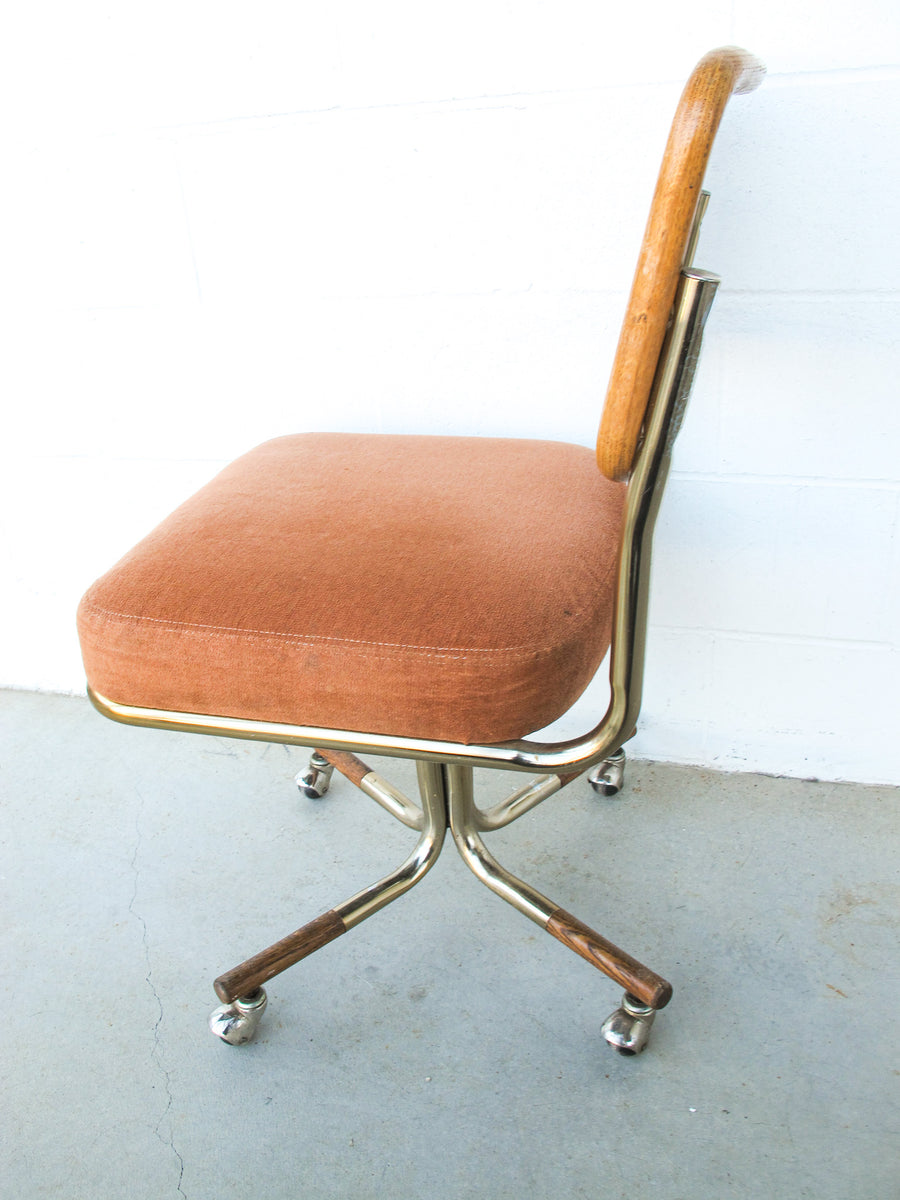 Vintage Marcel Breuer Style Rolling Cushioned Office Chairs -  (SOLD SEPARATELY)