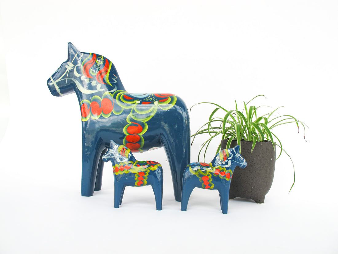 Olsson Swedish Wood Dala Horses (Each Sold Separately)