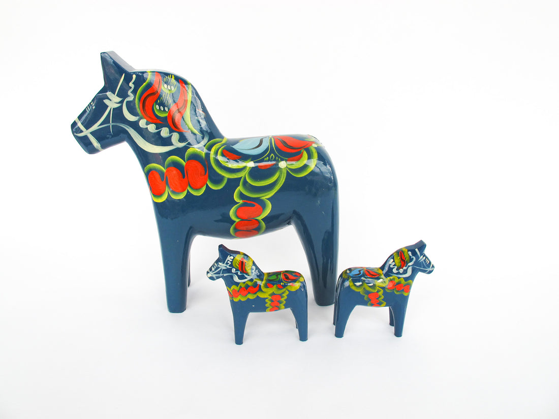 Olsson Swedish Wood Dala Horses (Each Sold Separately)