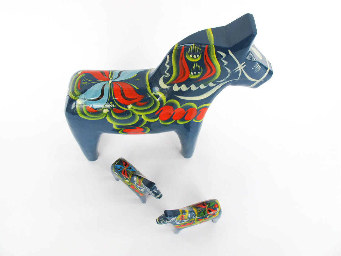 Olsson Swedish Wood Dala Horses (Each Sold Separately)