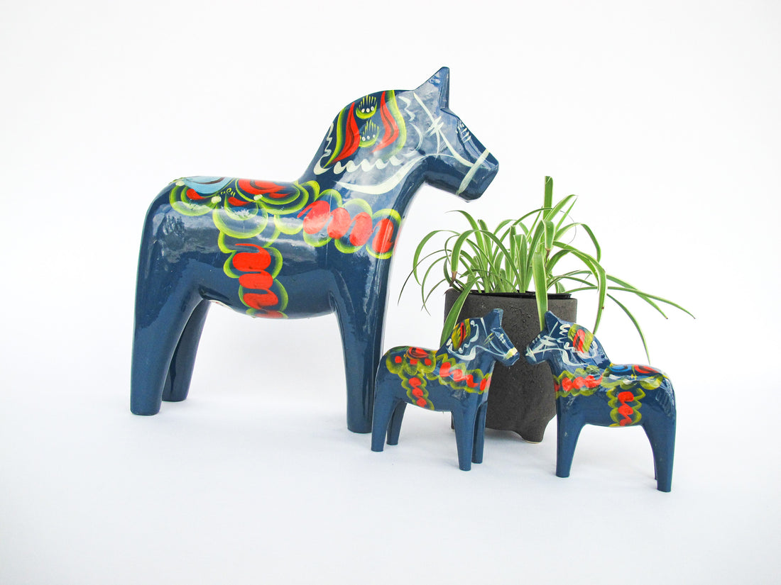 Olsson Swedish Wood Dala Horses (Each Sold Separately)