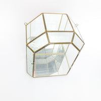 Glass and Brass Mirrored Hanging Display Boxes (Each Sold Separately)