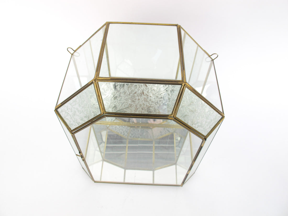 Glass and Brass Mirrored Hanging Display Boxes (Each Sold Separately)