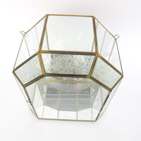 Glass and Brass Mirrored Hanging Display Boxes (Each Sold Separately)