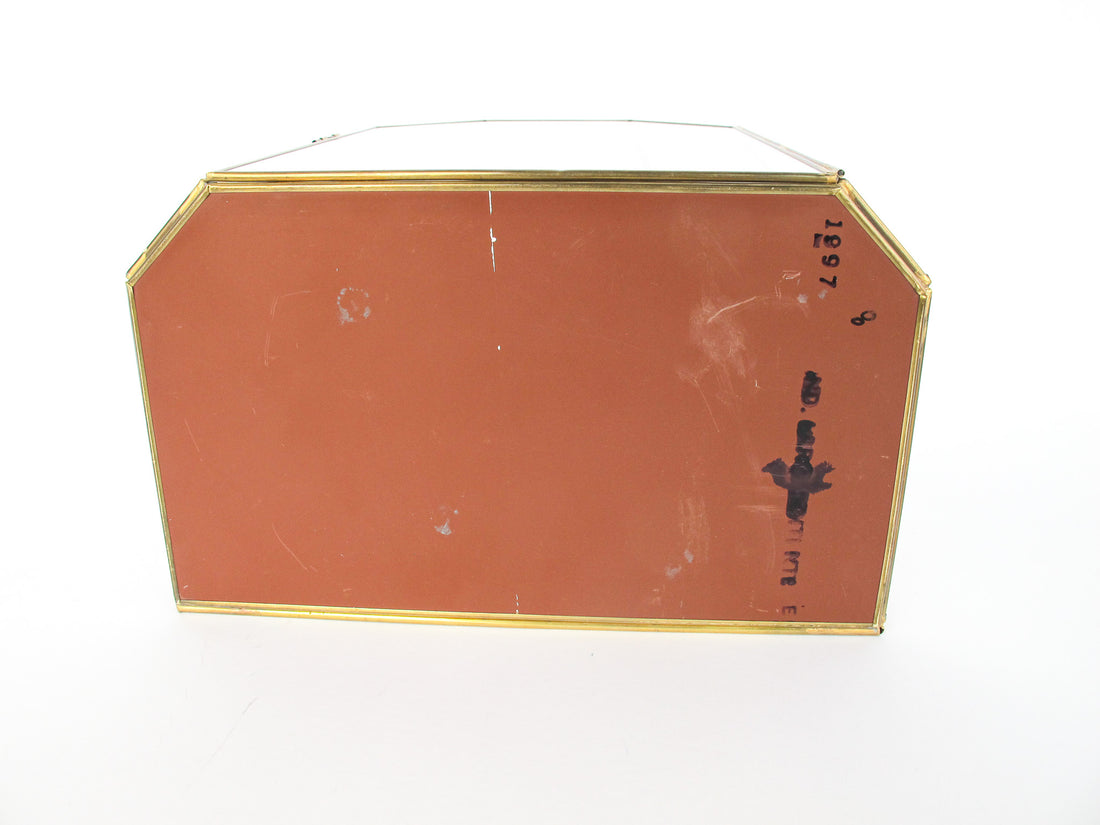 Glass and Brass Mirrored Hanging Display Boxes (Each Sold Separately)