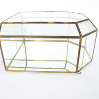 Glass and Brass Mirrored Hanging Display Boxes (Each Sold Separately)