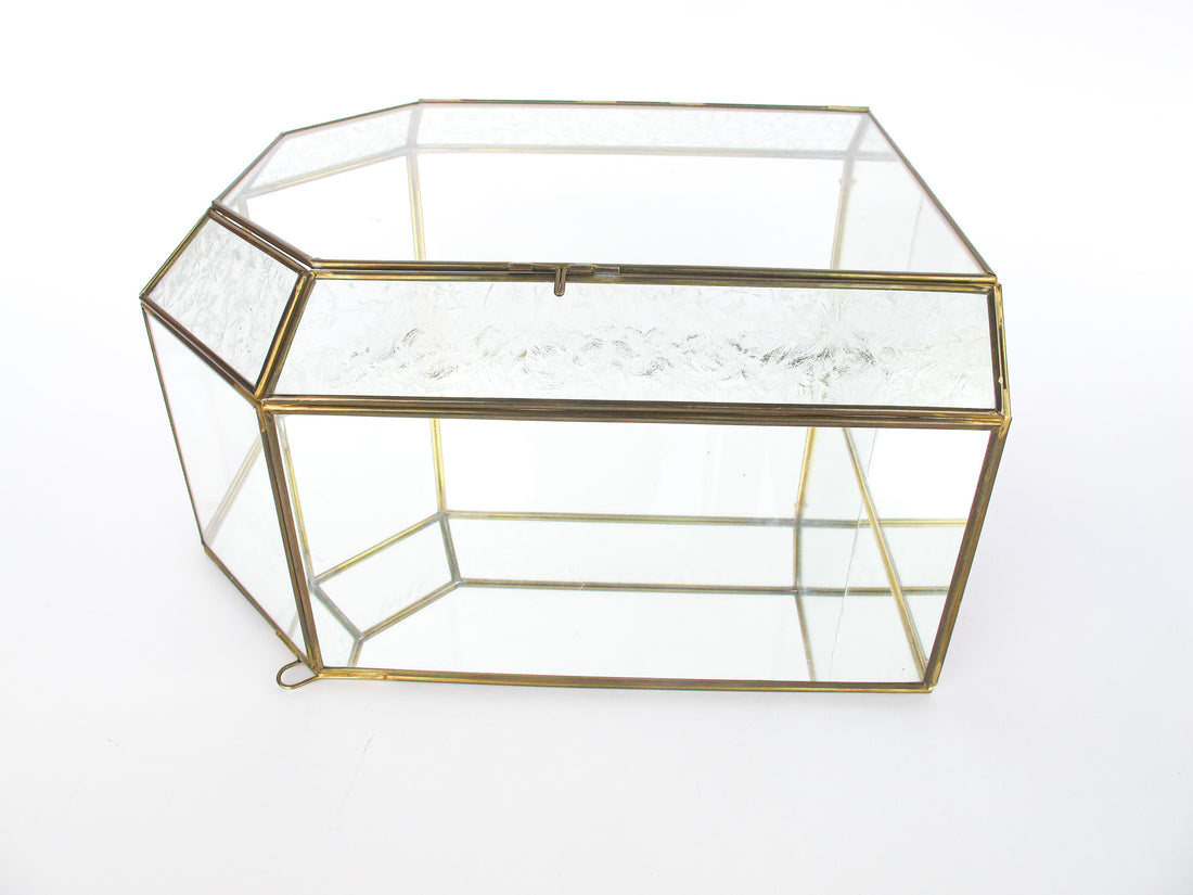 Glass and Brass Mirrored Hanging Display Boxes (Each Sold Separately)