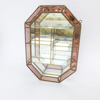 Glass and Brass Mirrored Hanging Display Boxes (Each Sold Separately)