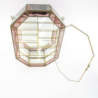 Glass and Brass Mirrored Hanging Display Boxes (Each Sold Separately)