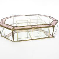Glass and Brass Mirrored Hanging Display Boxes (Each Sold Separately)