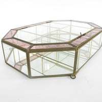 Glass and Brass Mirrored Hanging Display Boxes (Each Sold Separately)