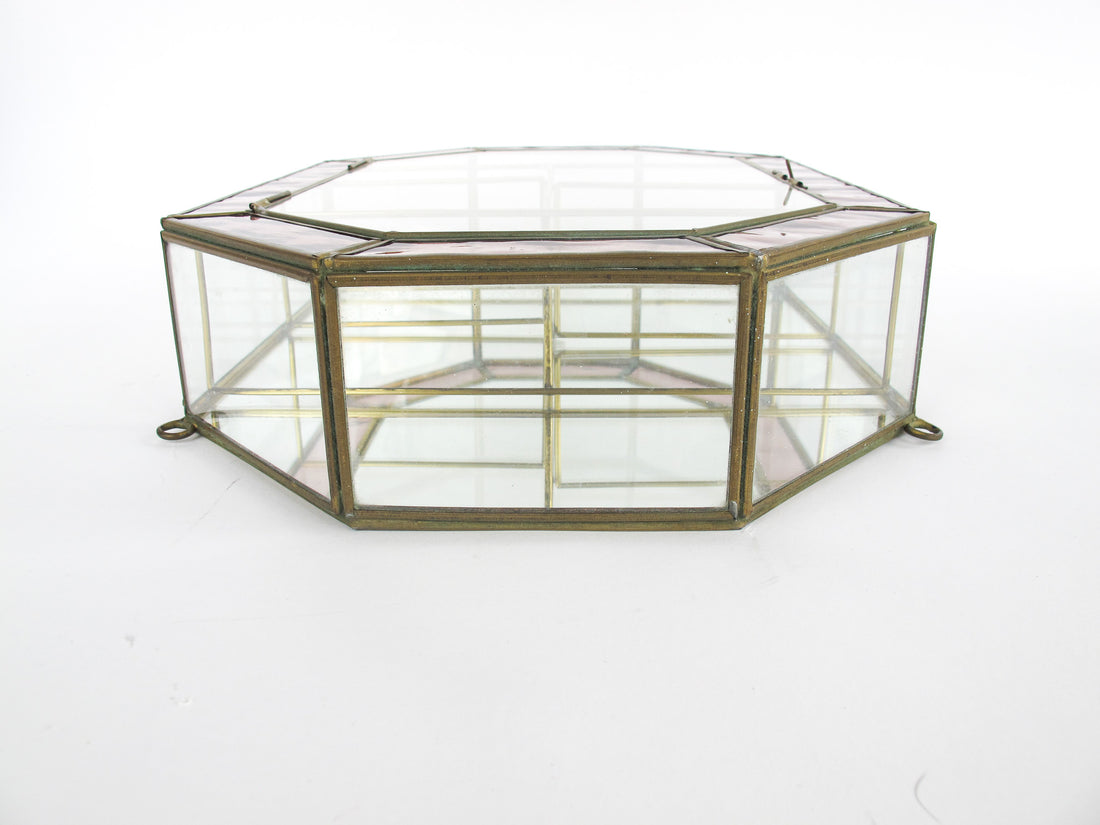 Glass and Brass Mirrored Hanging Display Boxes (Each Sold Separately)