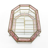 Glass and Brass Mirrored Hanging Display Boxes (Each Sold Separately)