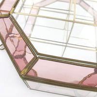 Glass and Brass Mirrored Hanging Display Boxes (Each Sold Separately)