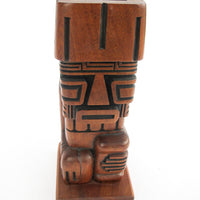 Midcentury Palm Springs Carved Wood Tiki Holder