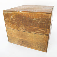 Four Drawer Wood Index Cabinet Card Catalog