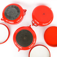 Dansk Red Enameled Cast iron Baking Dishes with Lids (Sold Individually)