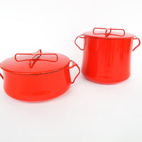 Dansk Red Enameled Cast iron Baking Dishes with Lids (Sold Individually)