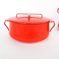 Dansk Red Enameled Cast iron Baking Dishes with Lids (Sold Individually)
