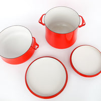 Dansk Red Enameled Cast iron Baking Dishes with Lids (Sold Individually)