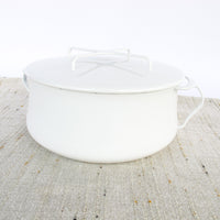 Midcentury White Medium Dansk French Cook Pot with Lid