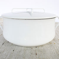 Midcentury White Medium Dansk French Cook Pot with Lid