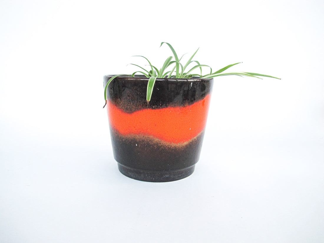 plant pot in german Volcano Glaze West German and Midcentury Pottery Ceramic Plant Pots (Sold individually)