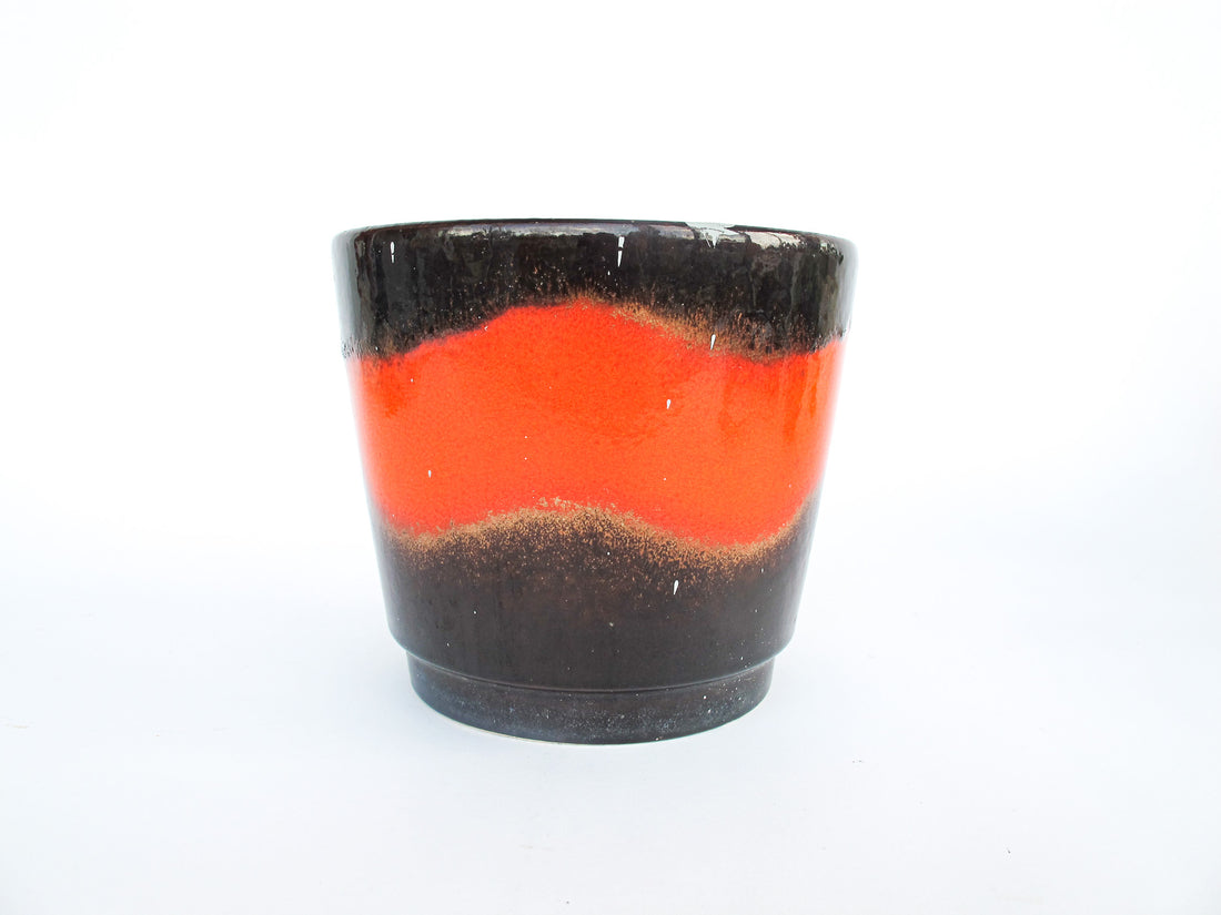 Volcano Glaze West German and Midcentury Pottery Ceramic Plant Pots 