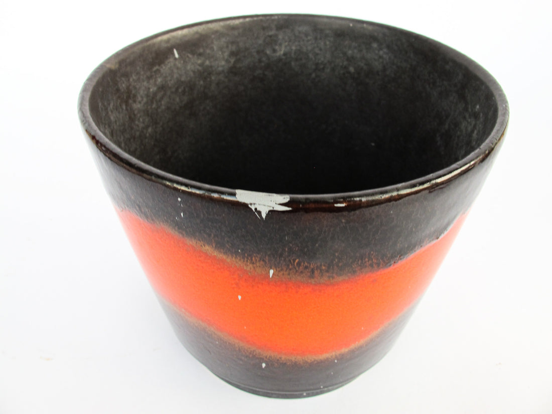 Volcano Glaze West German and Midcentury Pottery Ceramic Plant Pots 