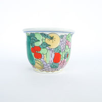 Hand Painted Nesting Ceramic Plant Pots Set of 4