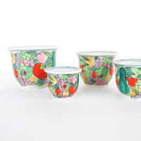 Hand Painted Nesting Ceramic Plant Pots Set of 4